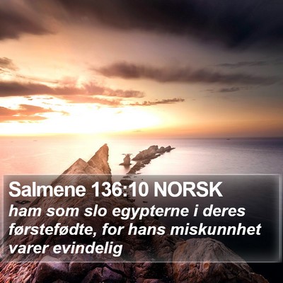 Salmene 136:10 NORSK Bible Verse Image