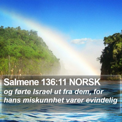 Salmene 136:11 NORSK Bible Verse Image