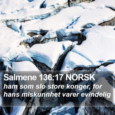 Salmene 136:17 NORSK Bible Verse Image