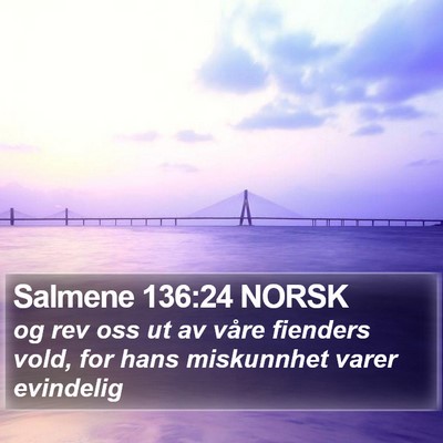 Salmene 136:24 NORSK Bible Verse Image