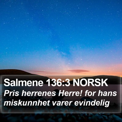Salmene 136:3 NORSK Bible Verse Image