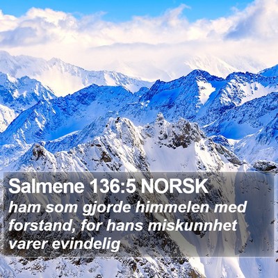 Salmene 136:5 NORSK Bible Verse Image