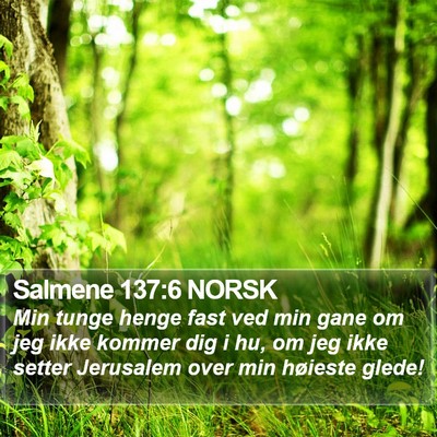 Salmene 137:6 NORSK Bible Verse Image