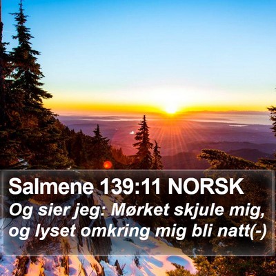 Salmene 139:11 NORSK Bible Verse Image