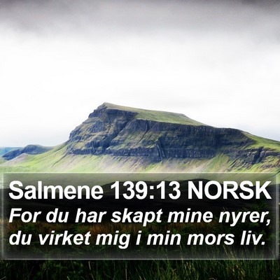 Salmene 139:13 NORSK Bible Verse Image