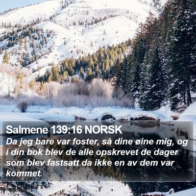 Salmene 139:16 NORSK Bible Verse Image