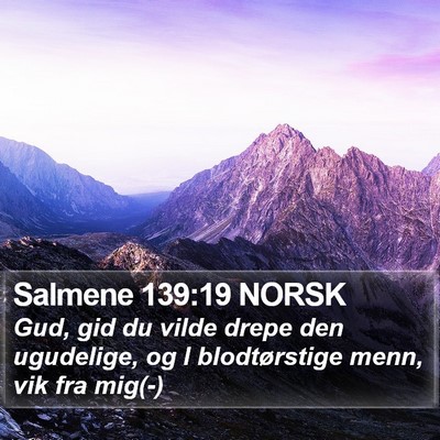 Salmene 139:19 NORSK Bible Verse Image