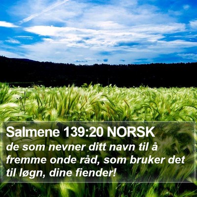 Salmene 139:20 NORSK Bible Verse Image