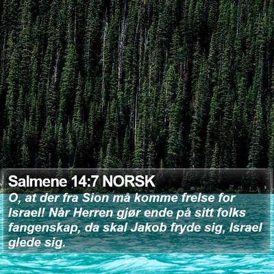 Salmene 14:7 NORSK Bible Verse Image