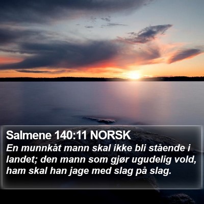 Salmene 140:11 NORSK Bible Verse Image