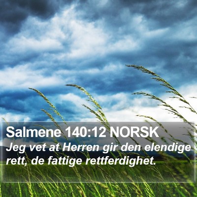 Salmene 140:12 NORSK Bible Verse Image