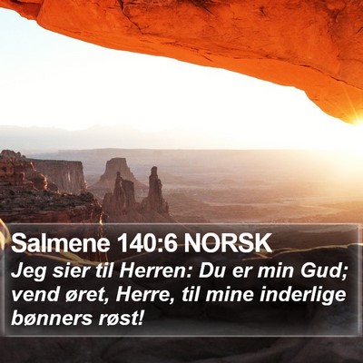 Salmene 140:6 NORSK Bible Verse Image