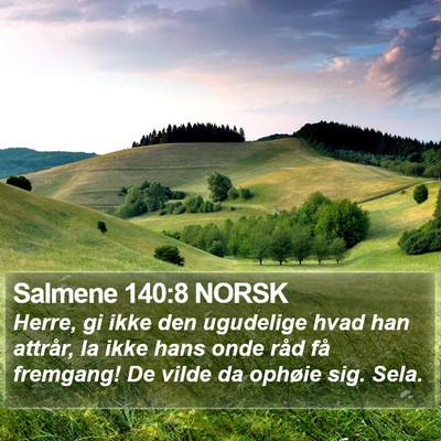 Salmene 140:8 NORSK Bible Verse Image