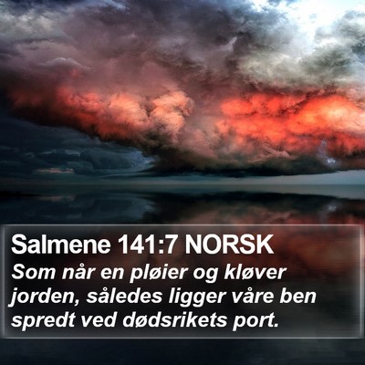 Salmene 141:7 NORSK Bible Verse Image