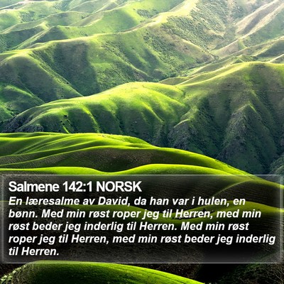 Salmene 142:1 NORSK Bible Verse Image