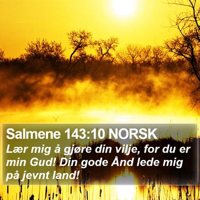 Salmene 143:10 NORSK Bible Verse Image