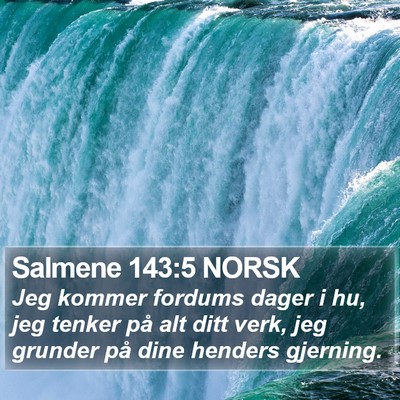 Salmene 143:5 NORSK Bible Verse Image