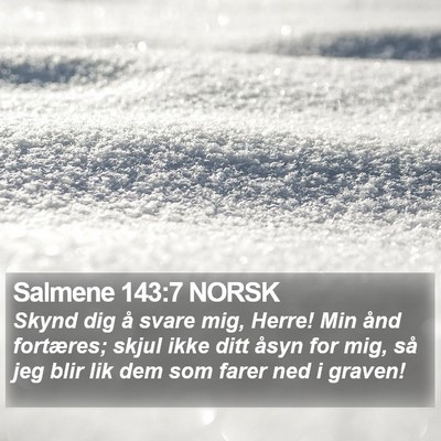 Salmene 143:7 NORSK Bible Verse Image