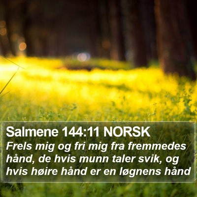 Salmene 144:11 NORSK Bible Verse Image