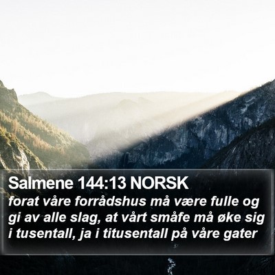 Salmene 144:13 NORSK Bible Verse Image