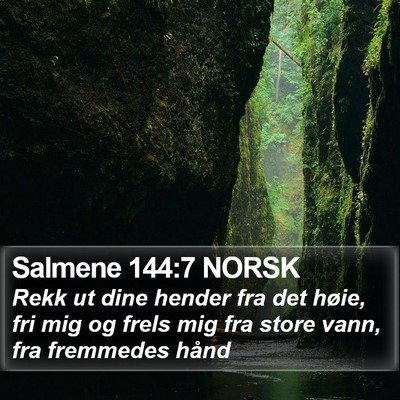 Salmene 144:7 NORSK Bible Verse Image