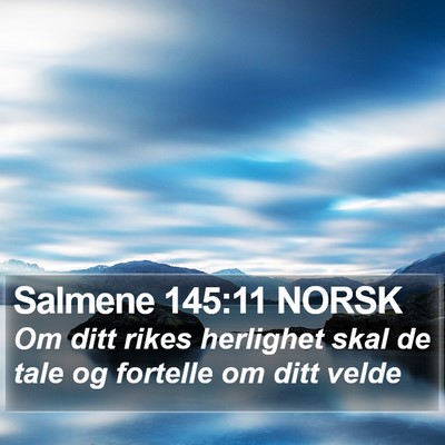 Salmene 145:11 NORSK Bible Verse Image