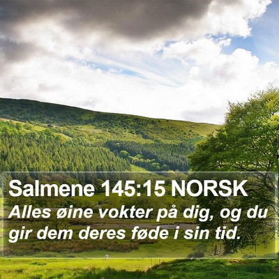 Salmene 145:15 NORSK Bible Verse Image