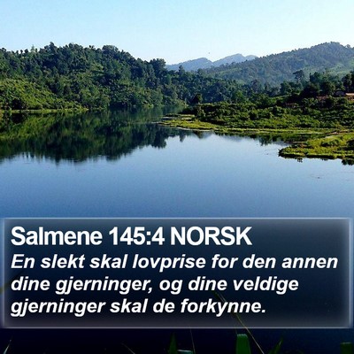 Salmene 145:4 NORSK Bible Verse Image