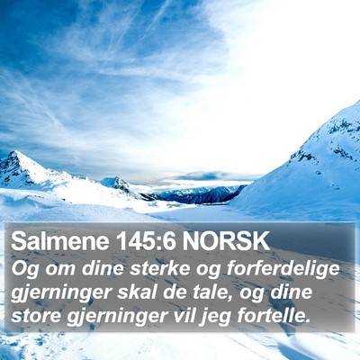 Salmene 145:6 NORSK Bible Verse Image
