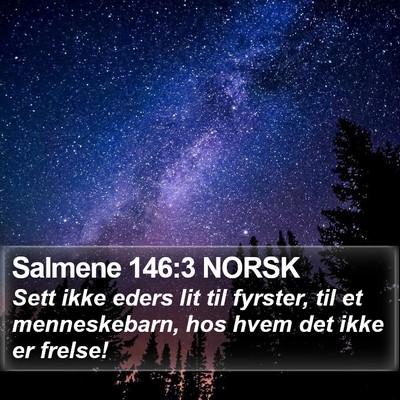 Salmene 146:3 NORSK Bible Verse Image