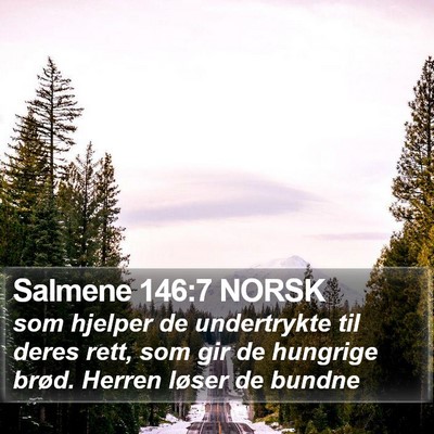Salmene 146:7 NORSK Bible Verse Image