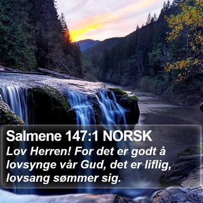 Salmene 147:1 NORSK Bible Verse Image