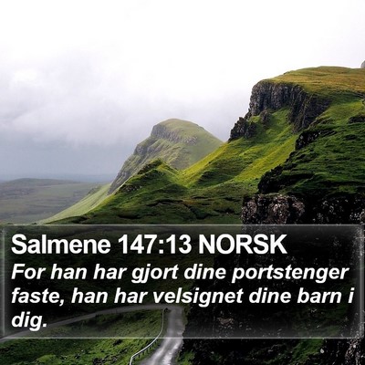 Salmene 147:13 NORSK Bible Verse Image