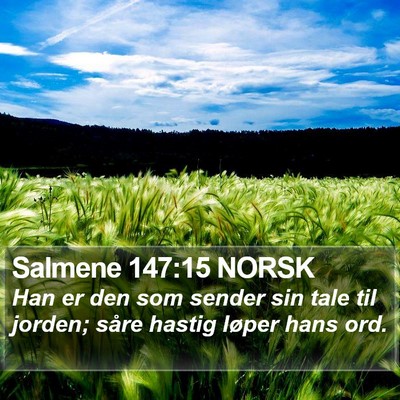 Salmene 147:15 NORSK Bible Verse Image