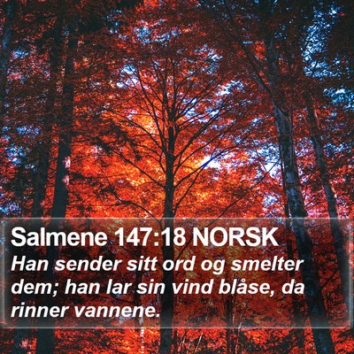 Salmene 147:18 NORSK Bible Verse Image