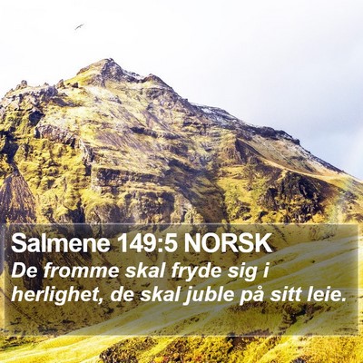 Salmene 149:5 NORSK Bible Verse Image