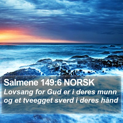 Salmene 149:6 NORSK Bible Verse Image