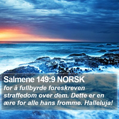 Salmene 149:9 NORSK Bible Verse Image