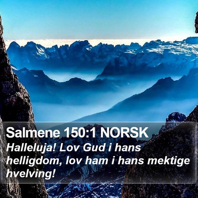 Salmene 150:1 NORSK Bible Verse Image