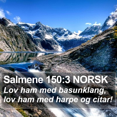 Salmene 150:3 NORSK Bible Verse Image