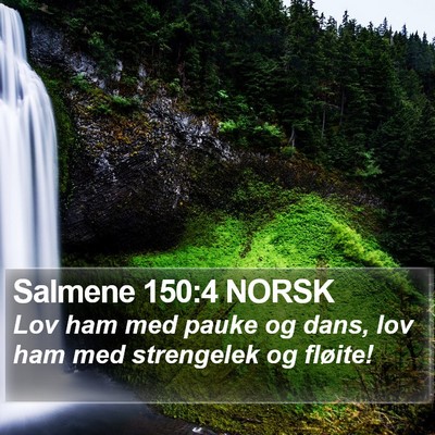 Salmene 150:4 NORSK Bible Verse Image