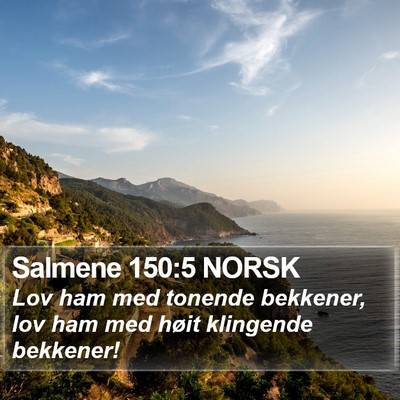 Salmene 150:5 NORSK Bible Verse Image