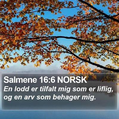 Salmene 16:6 NORSK Bible Verse Image