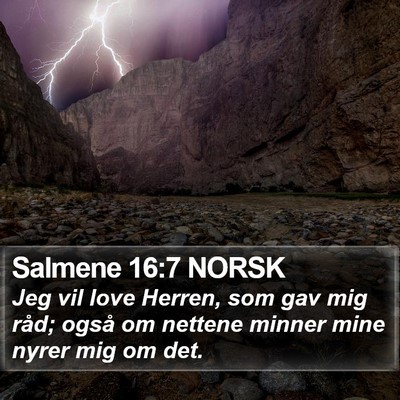 Salmene 16:7 NORSK Bible Verse Image