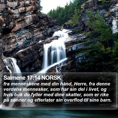 Salmene 17:14 NORSK Bible Verse Image