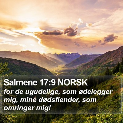 Salmene 17:9 NORSK Bible Verse Image