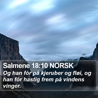 Salmene 18:10 NORSK Bible Verse Image