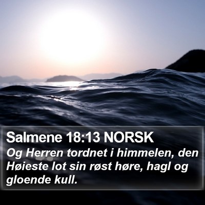 Salmene 18:13 NORSK Bible Verse Image
