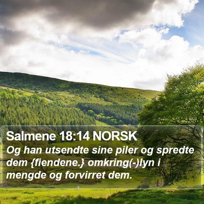 Salmene 18:14 NORSK Bible Verse Image