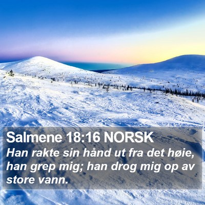 Salmene 18:16 NORSK Bible Verse Image